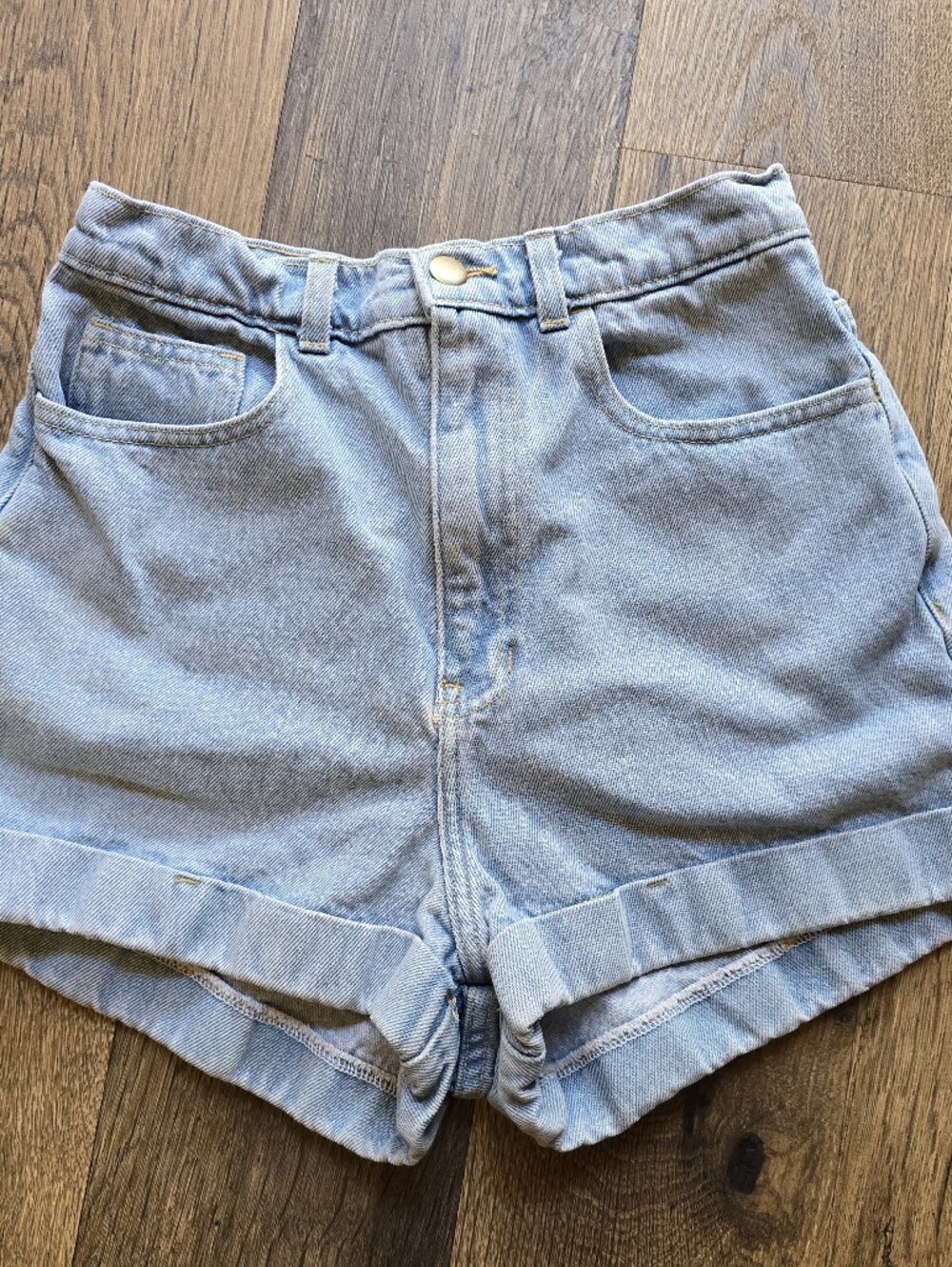 American Apparel High-Waist Light Blue Denim Women’s Shorts